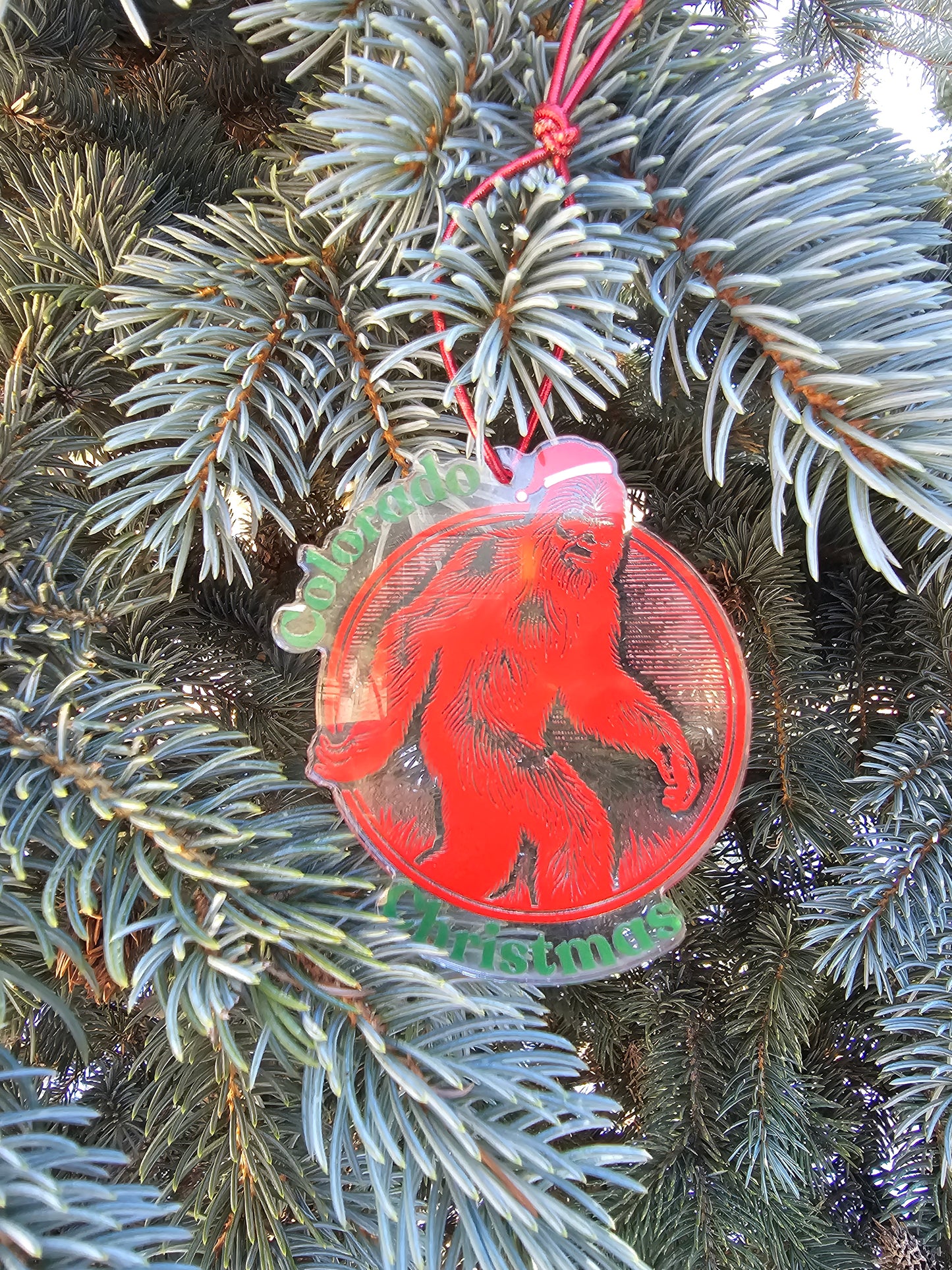 Big Foot Colorado Christmas Ornament