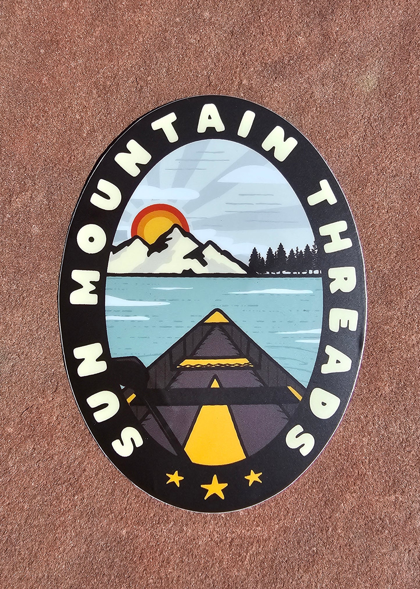 Sun Mountain Threads Canoe Sticker