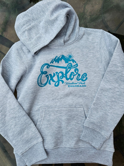 Unisex Youth Hoodie – Explore Woodland Park, Colorado