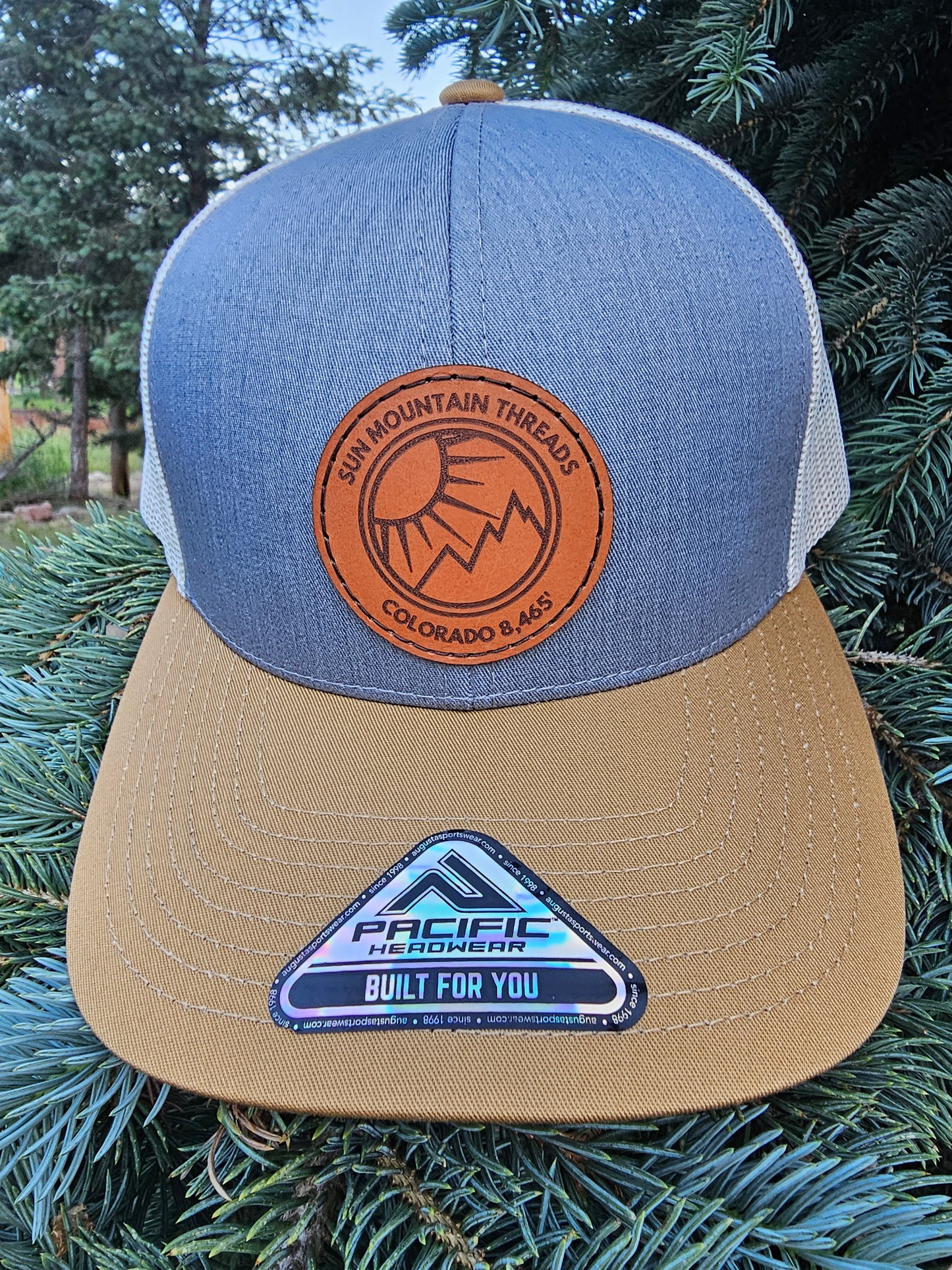 Leather Patch Sun Mountain Threads Hat