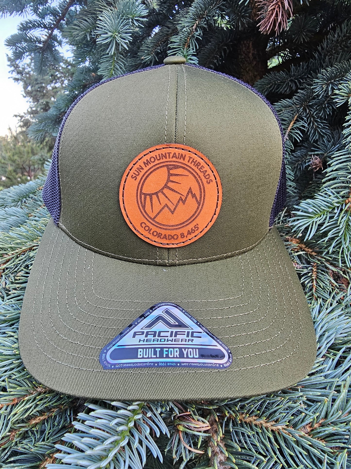 Leather Patch Sun Mountain Threads Hat