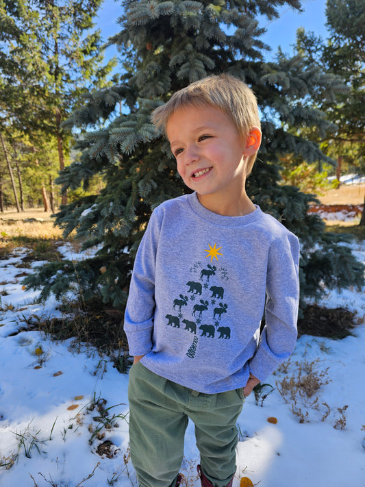 Rocky Mountain Holiday Tree Long Sleeved Shirt