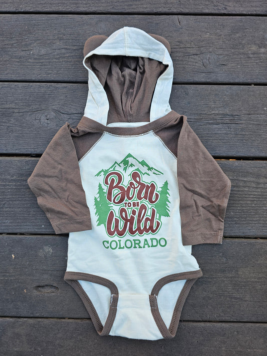 Colorado Little Bear Infant Onesie – Born to Be Wild: Colorado Edition