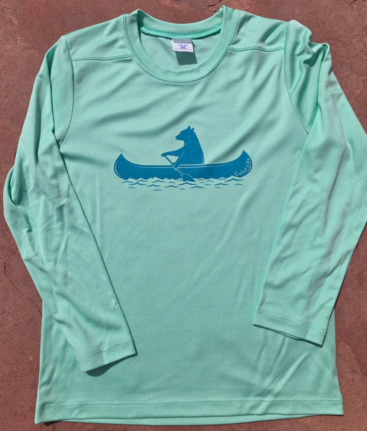 Mountleisure - Youth Canoe Bear Sun Shirt Mint