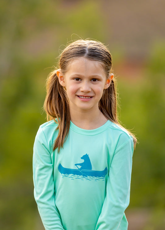 Mountleisure - Youth Canoe Bear Sun Shirt Mint